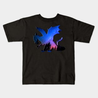 Dragon Cosmic Space Forest Kids T-Shirt